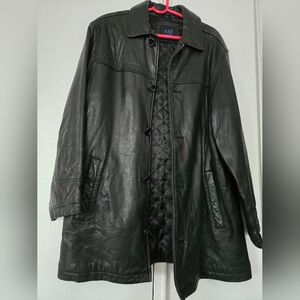 M.STUDIO Black Leather Jacket
